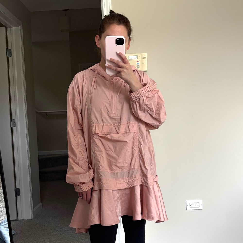 Daily Practice by Anthropologie Light Pink Hooded Pullover Jacket